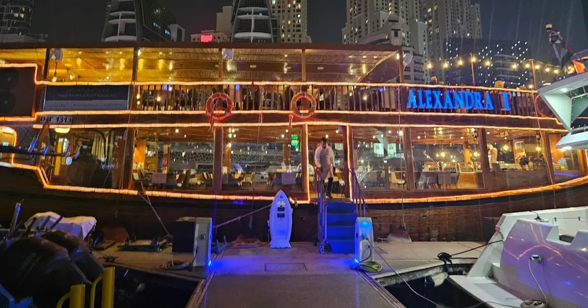 Dubai Marina Restaurants Alexandra Dhow Cruise Restaurant Dubai Marina
