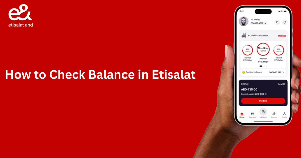 How to Check Balance in Etisalat