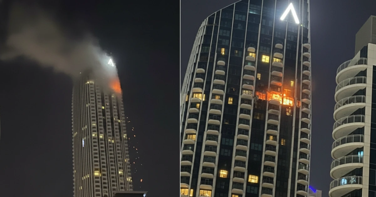 Drones Incident at Dubai Creek Harbour Tower Sparks Small Fire