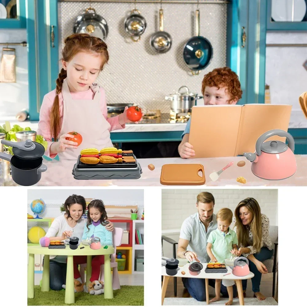 Kids Kitchen Toys Set 92/86/69/59PCS Play Kitchen Accessories Kit with Play Pots Pretend Food Cooking Toy Toddler Girls Boy Gift Kids Kitchen Toys Set 92/86/69/59PCS Play Kitchen Accessories Kit with Play Pots Pretend Food Cooking Toy Toddler Girls Boy Gift - Image 2