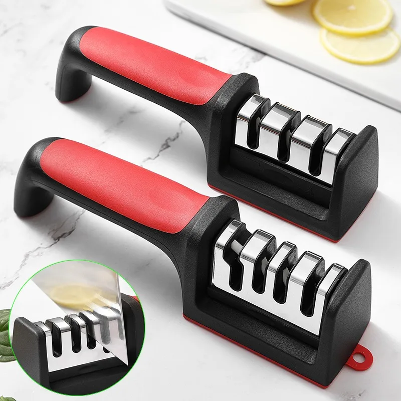3/4 Segment Knife Sharpener Kitchen Multifunctional Handheld Fast Sharpening Stone Three-stage Cutting Knife Kitchen Supplies 3/4 Segment Knife Sharpener Kitchen Multifunctional Handheld Fast Sharpening Stone Three-stage Cutting Knife Kitchen Supplies