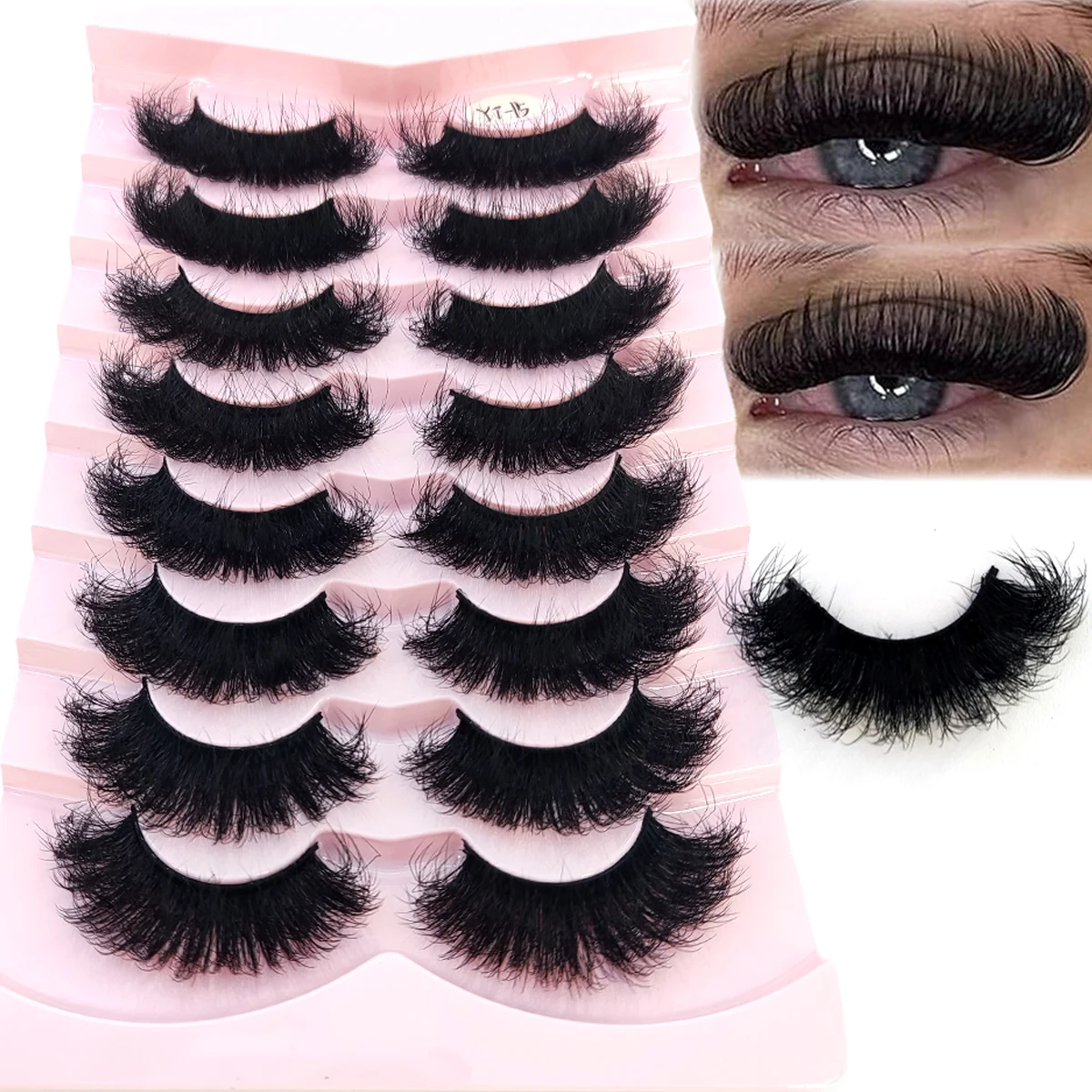 HBZGTLAD 5/8 Pairs of Natural Russian Striped Mink Lashes 3D False Lashes Volume Wavy False Lashes Eyelash Extensions Makeup HBZGTLAD 5/8 Pairs of Natural Russian Striped Mink Lashes 3D False Lashes Volume Wavy False Lashes Eyelash Extensions Makeup - Image 16