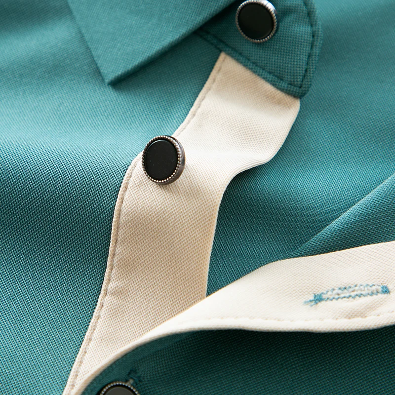 BROWON New Collection 2026 Golf Shirts Mens Short Sleeve Solid Color Turn Down Collar Business Plain Shirt for Man BROWON New Collection 2026 Golf Shirts Mens Short Sleeve Solid Color Turn Down Collar Business Plain Shirt for Man - Image 5