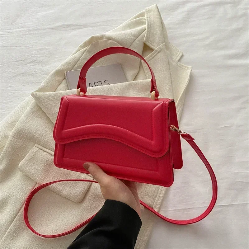 High Quality PU Leather Handbag Purse Women's Bag Solid Color Shoulder Crossbody Bags Lady Messenger Small Tote for Women Girls High Quality PU Leather Handbag Purse Women's Bag Solid Color Shoulder Crossbody Bags Lady Messenger Small Tote for Women Girls - Image 4