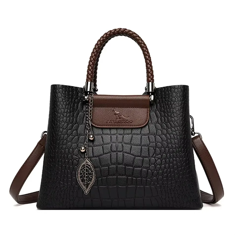 Luxury Handbag Fashion Print Large Capacity Soft Leather Women Shoulder Crossbody Bag Leisure Designer Ladies Purses and Handbag Luxury Handbag Fashion Print Large Capacity Soft Leather Women Shoulder Crossbody Bag Leisure Designer Ladies Purses and Handbag - Image 7