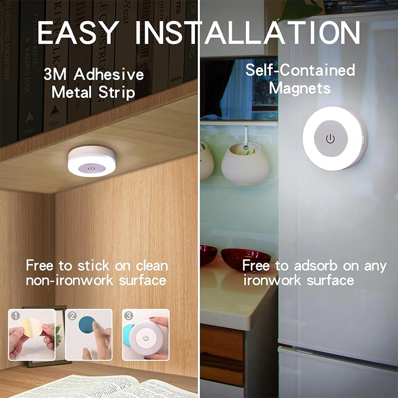 Stick Tap Push Touch Lamp Portable Lamps LED Night Light 3 Color Dimmable USB Rechargeable Battery Stick Tap Push Touch Lamp Portable Lamps LED Night Light 3 Color Dimmable USB Rechargeable Battery - Image 6