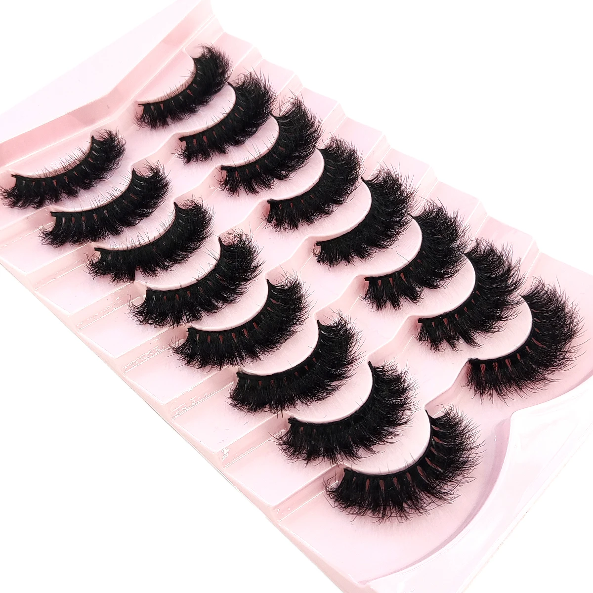 HBZGTLAD 5/8 Pairs of Natural Russian Striped Mink Lashes 3D False Lashes Volume Wavy False Lashes Eyelash Extensions Makeup HBZGTLAD 5/8 Pairs of Natural Russian Striped Mink Lashes 3D False Lashes Volume Wavy False Lashes Eyelash Extensions Makeup - Image 4