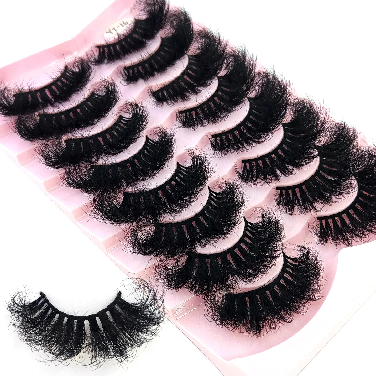 HBZGTLAD 5/8 Pairs of Natural Russian Striped Mink Lashes 3D False Lashes Volume Wavy False Lashes Eyelash Extensions Makeup HBZGTLAD 5/8 Pairs of Natural Russian Striped Mink Lashes 3D False Lashes Volume Wavy False Lashes Eyelash Extensions Makeup - Image 17