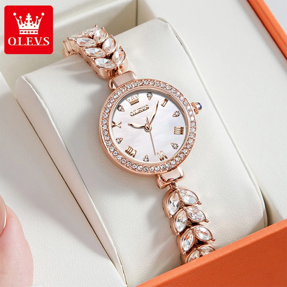 OLEVS 9971 Top Brand Women's Quartz Watches Diamond Bezel Luminous Waterproof Elegant Fashion Dress Wristwatch For Lady OLEVS 9971 Top Brand Women's Quartz Watches Diamond Bezel Luminous Waterproof Elegant Fashion Dress Wristwatch For Lady - Image 8