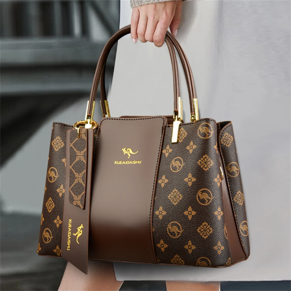 Luxury Handbag Fashion Print Large Capacity Soft Leather Women Shoulder Crossbody Bag Leisure Designer Ladies Purses and Handbag Luxury Handbag Fashion Print Large Capacity Soft Leather Women Shoulder Crossbody Bag Leisure Designer Ladies Purses and Handbag