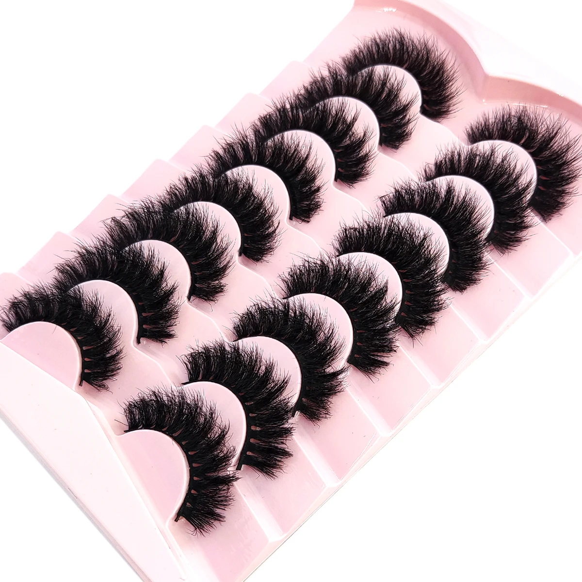 HBZGTLAD 5/8 Pairs of Natural Russian Striped Mink Lashes 3D False Lashes Volume Wavy False Lashes Eyelash Extensions Makeup HBZGTLAD 5/8 Pairs of Natural Russian Striped Mink Lashes 3D False Lashes Volume Wavy False Lashes Eyelash Extensions Makeup - Image 5