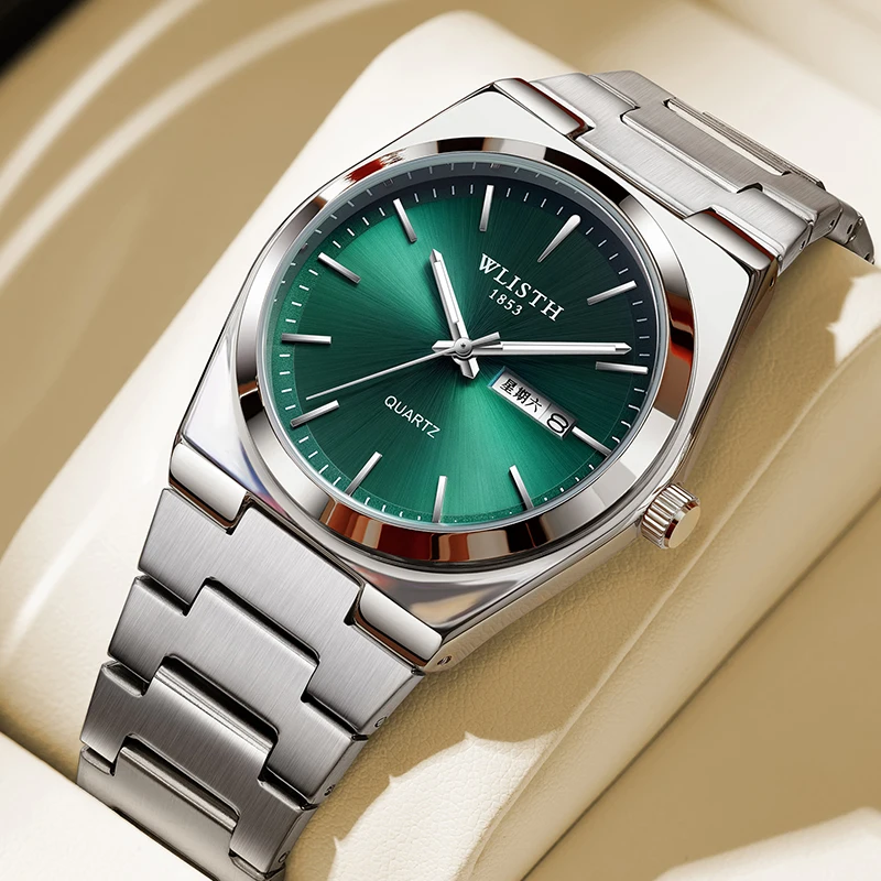 WLISTH Luxury Men Watch Waterproof Fashion Business Watch Stainless Steel Watch For Man Casual Quartz Watches Male Sport reloj WLISTH Luxury Men Watch Waterproof Fashion Business Watch Stainless Steel Watch For Man Casual Quartz Watches Male Sport reloj - Image 2