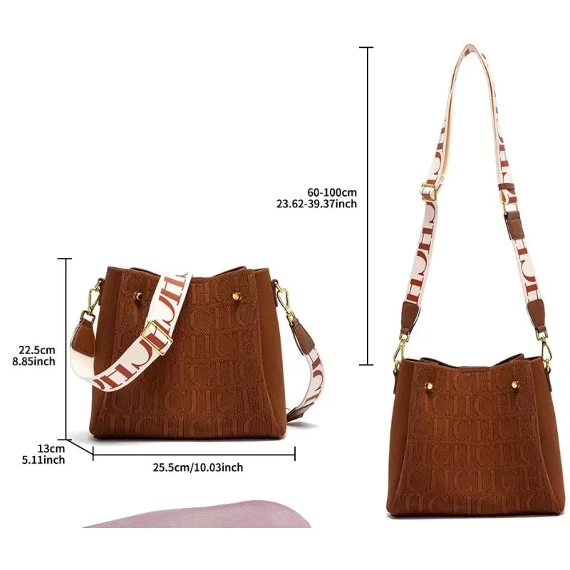 CH Autumn Winter Classic Crossbody Bag Brand Temperament Fashionable Casual Large Capacity Women's Shoulder Bag CH Autumn Winter Classic Crossbody Bag Brand Temperament Fashionable Casual Large Capacity Women's Shoulder Bag - Image 6