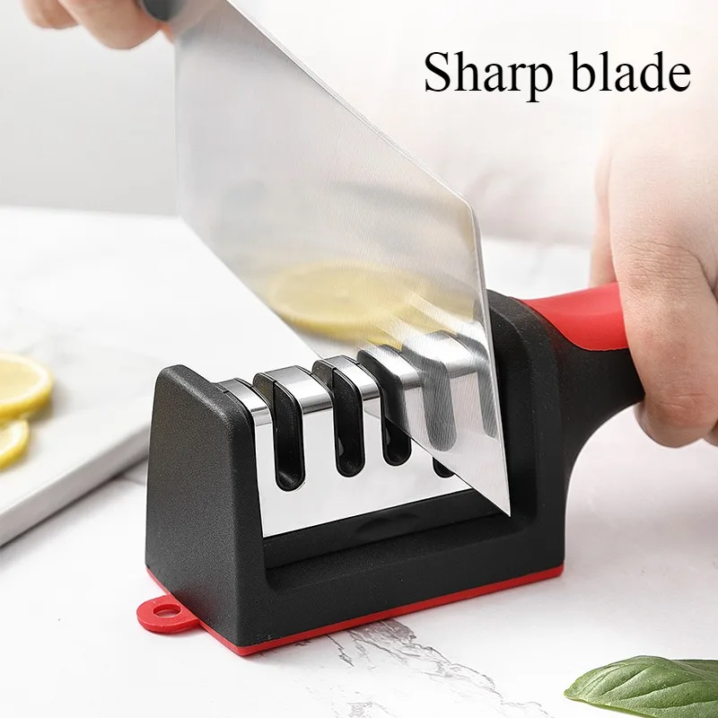 3/4 Segment Knife Sharpener Kitchen Multifunctional Handheld Fast Sharpening Stone Three-stage Cutting Knife Kitchen Supplies 3/4 Segment Knife Sharpener Kitchen Multifunctional Handheld Fast Sharpening Stone Three-stage Cutting Knife Kitchen Supplies - Image 3