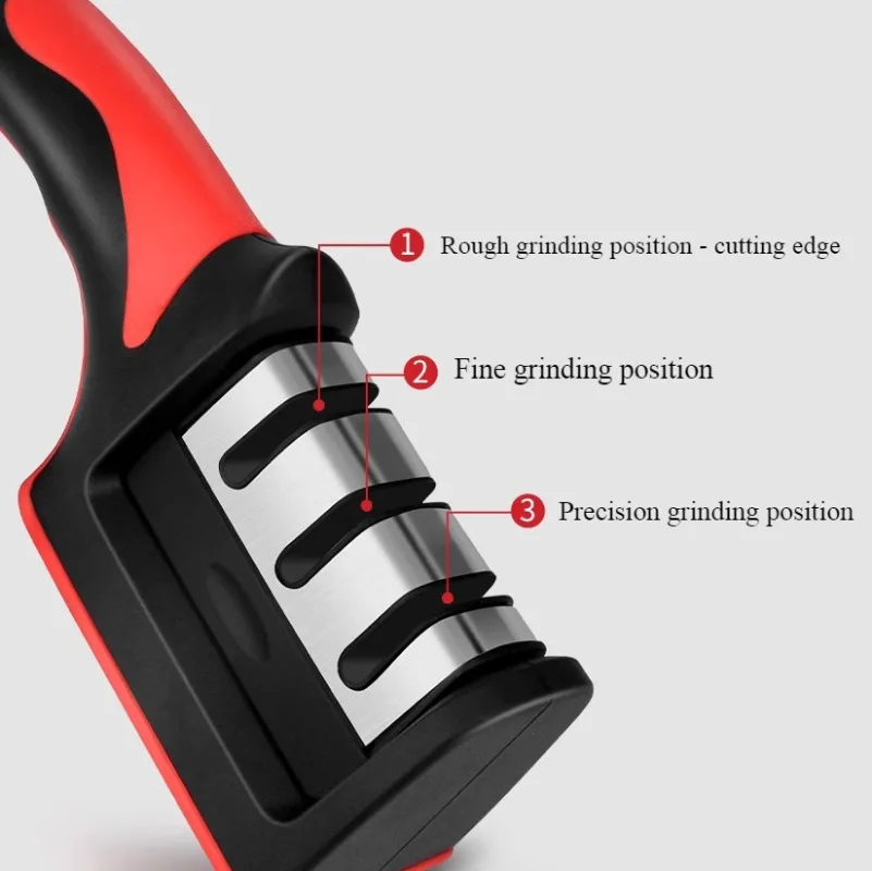 3/4 Segment Knife Sharpener Kitchen Multifunctional Handheld Fast Sharpening Stone Three-stage Cutting Knife Kitchen Supplies 3/4 Segment Knife Sharpener Kitchen Multifunctional Handheld Fast Sharpening Stone Three-stage Cutting Knife Kitchen Supplies - Image 4