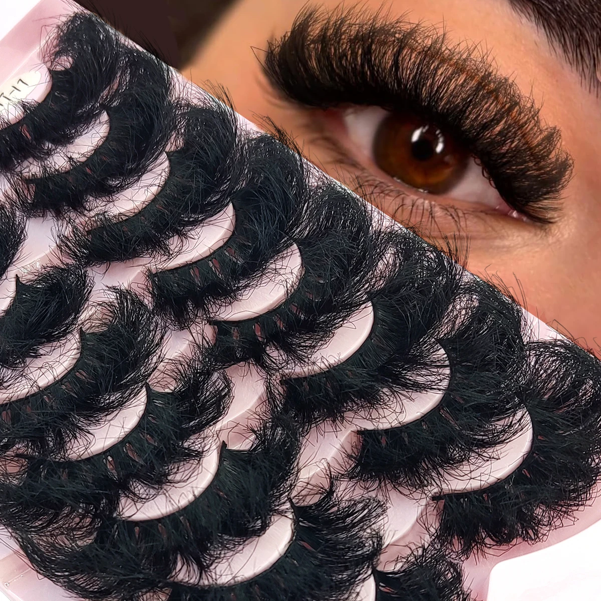 HBZGTLAD 5/8 Pairs of Natural Russian Striped Mink Lashes 3D False Lashes Volume Wavy False Lashes Eyelash Extensions Makeup HBZGTLAD 5/8 Pairs of Natural Russian Striped Mink Lashes 3D False Lashes Volume Wavy False Lashes Eyelash Extensions Makeup - Image 13