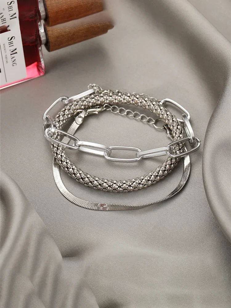 Silver Color Stainless Steel Colorfast Bracelets Skyful Star Bracelet Set for Women Fashion Light Luxury Jewelry Gifts Wholesale Silver Color Stainless Steel Colorfast Bracelets Skyful Star Bracelet Set for Women Fashion Light Luxury Jewelry Gifts Wholesale - Image 17