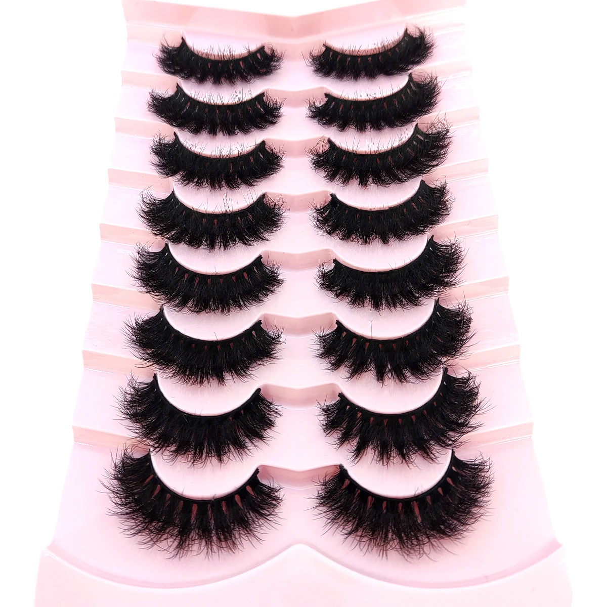 HBZGTLAD 5/8 Pairs of Natural Russian Striped Mink Lashes 3D False Lashes Volume Wavy False Lashes Eyelash Extensions Makeup HBZGTLAD 5/8 Pairs of Natural Russian Striped Mink Lashes 3D False Lashes Volume Wavy False Lashes Eyelash Extensions Makeup - Image 3