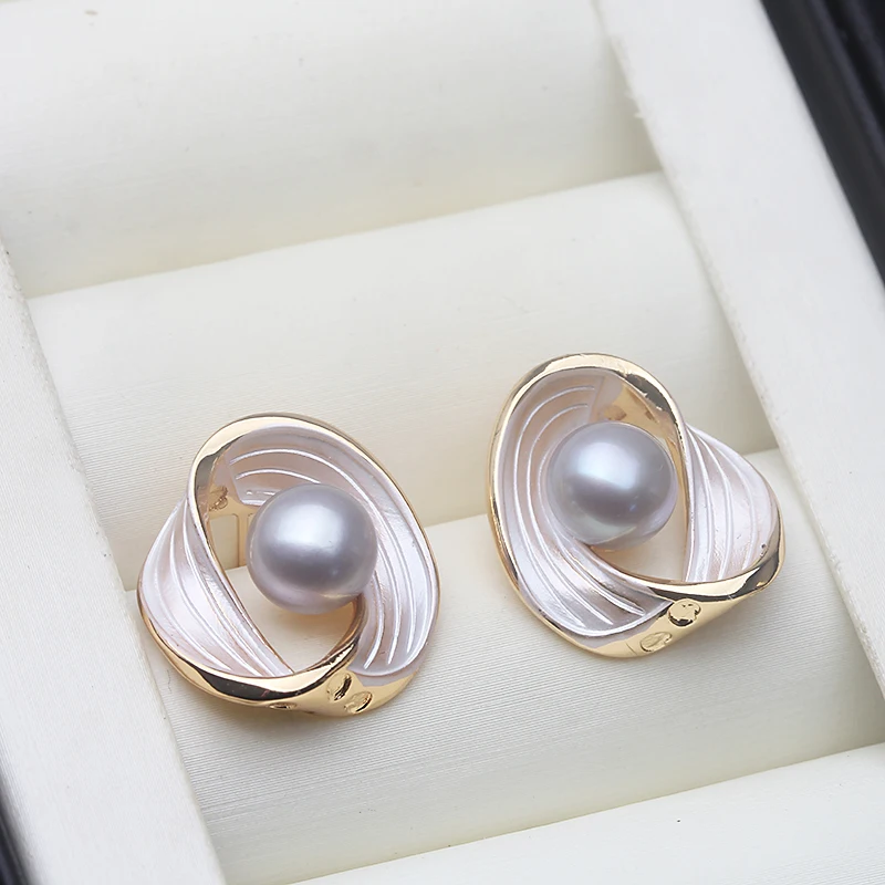 Real Freshwater Pearl Dangle Earrings Woman,Vintage 925 Silver Natural Pearl Stud Earring Mother Wife Birthday Gift White Pink Real Freshwater Pearl Dangle Earrings Woman,Vintage 925 Silver Natural Pearl Stud Earring Mother Wife Birthday Gift White Pink - Image 5