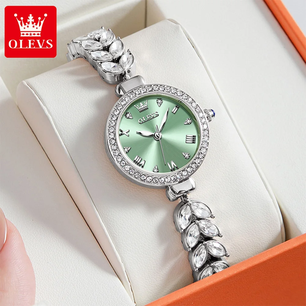 OLEVS 9971 Top Brand Women's Quartz Watches Diamond Bezel Luminous Waterproof Elegant Fashion Dress Wristwatch For Lady OLEVS 9971 Top Brand Women's Quartz Watches Diamond Bezel Luminous Waterproof Elegant Fashion Dress Wristwatch For Lady - Image 12