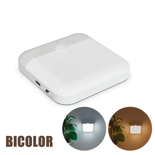 Motion Sensor Light Led Usb TYPE-C Charging Square Lamp for Bedroom Kitchen Stair Hallway Wardrobe Cupboard Lighting Night Light Motion Sensor Light Led Usb TYPE-C Charging Square Lamp for Bedroom Kitchen Stair Hallway Wardrobe Cupboard Lighting Night Light - Image 7