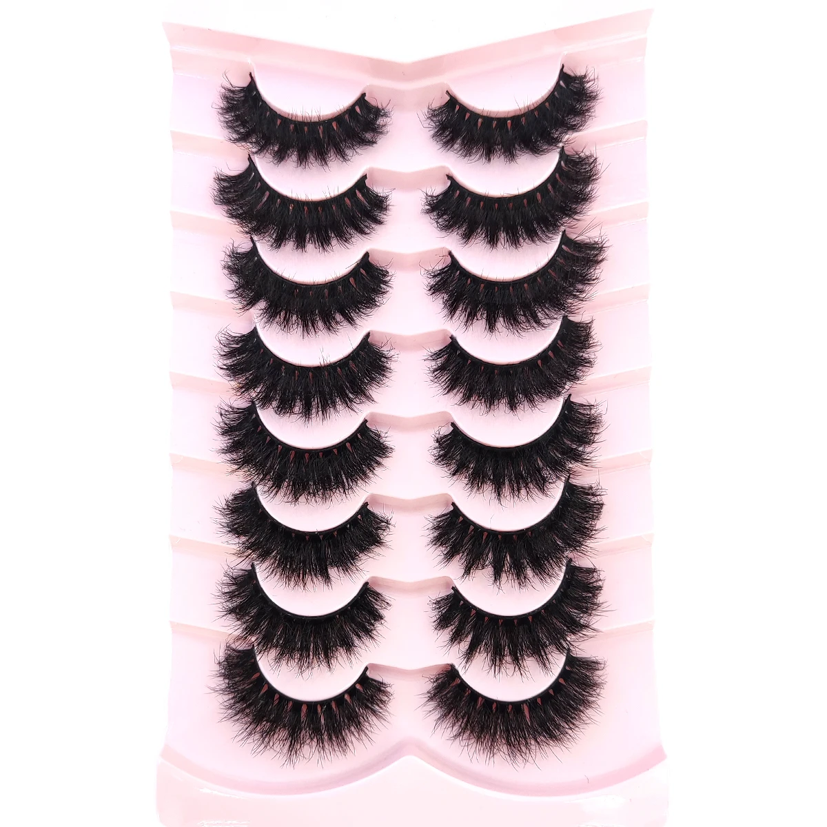 HBZGTLAD 5/8 Pairs of Natural Russian Striped Mink Lashes 3D False Lashes Volume Wavy False Lashes Eyelash Extensions Makeup HBZGTLAD 5/8 Pairs of Natural Russian Striped Mink Lashes 3D False Lashes Volume Wavy False Lashes Eyelash Extensions Makeup - Image 2