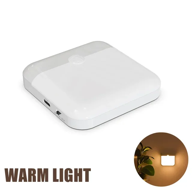 Motion Sensor Light Led Usb TYPE-C Charging Square Lamp for Bedroom Kitchen Stair Hallway Wardrobe Cupboard Lighting Night Light Motion Sensor Light Led Usb TYPE-C Charging Square Lamp for Bedroom Kitchen Stair Hallway Wardrobe Cupboard Lighting Night Light - Image 9