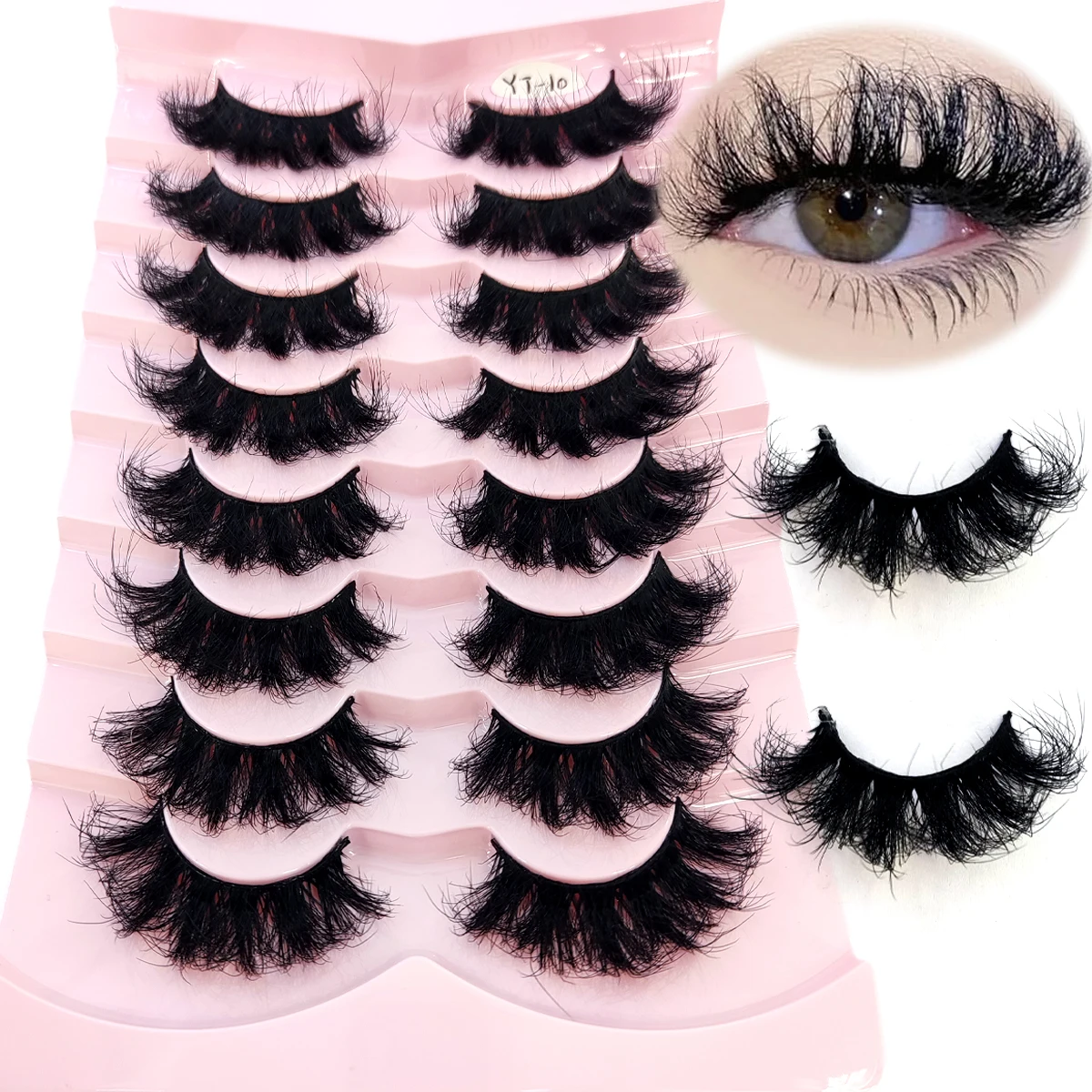 HBZGTLAD 5/8 Pairs of Natural Russian Striped Mink Lashes 3D False Lashes Volume Wavy False Lashes Eyelash Extensions Makeup HBZGTLAD 5/8 Pairs of Natural Russian Striped Mink Lashes 3D False Lashes Volume Wavy False Lashes Eyelash Extensions Makeup - Image 29