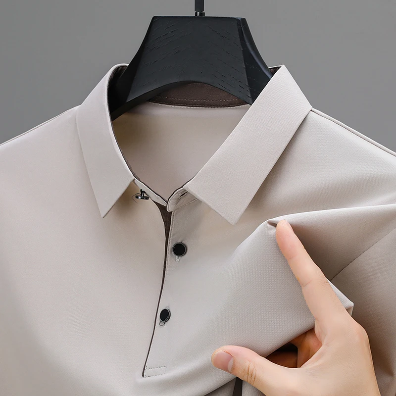 BROWON New Collection 2026 Golf Shirts Mens Short Sleeve Solid Color Turn Down Collar Business Plain Shirt for Man BROWON New Collection 2026 Golf Shirts Mens Short Sleeve Solid Color Turn Down Collar Business Plain Shirt for Man