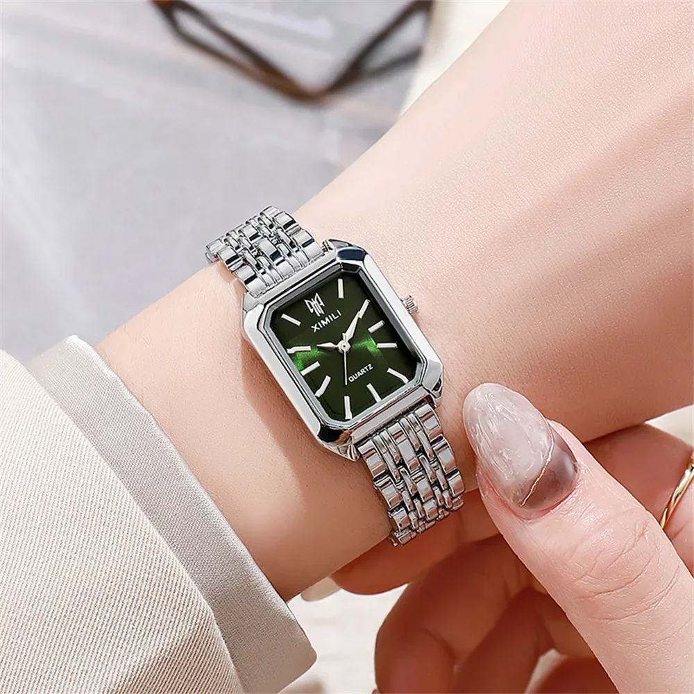 2026 Fashion Women's Quartz Watch Simple Square Silver Gold Gold Plated Women's Watch Corporate Alloy Folding Clock Holiday Gift 2026 Fashion Women's Quartz Watch Simple Square Silver Gold Gold Plated Women's Watch Corporate Alloy Folding Clock Holiday Gift - Image 9