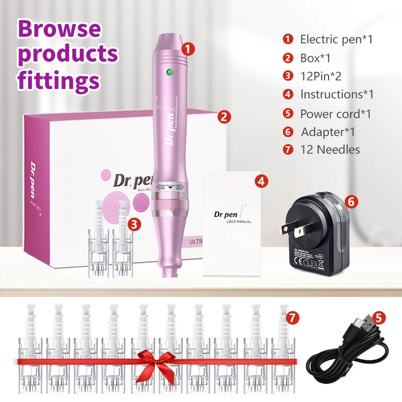 Authentic Dr. Pen Ultima M7 12Pcs 0.25mm Needles Multi-function Facial Mesotherapy Skin Wireless Electric Derma Beauty Device Authentic Dr. Pen Ultima M7 12Pcs 0.25mm Needles Multi-function Facial Mesotherapy Skin Wireless Electric Derma Beauty Device - Image 6