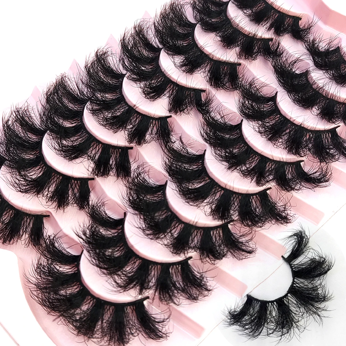 HBZGTLAD 5/8 Pairs of Natural Russian Striped Mink Lashes 3D False Lashes Volume Wavy False Lashes Eyelash Extensions Makeup HBZGTLAD 5/8 Pairs of Natural Russian Striped Mink Lashes 3D False Lashes Volume Wavy False Lashes Eyelash Extensions Makeup - Image 11