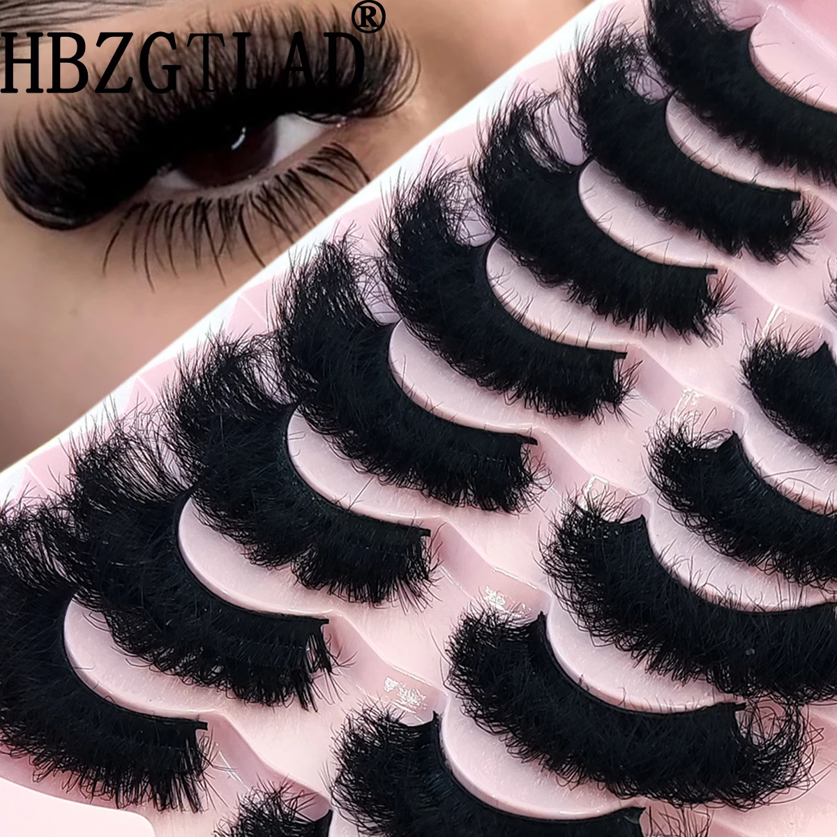 HBZGTLAD 5/8 Pairs of Natural Russian Striped Mink Lashes 3D False Lashes Volume Wavy False Lashes Eyelash Extensions Makeup HBZGTLAD 5/8 Pairs of Natural Russian Striped Mink Lashes 3D False Lashes Volume Wavy False Lashes Eyelash Extensions Makeup - Image 32