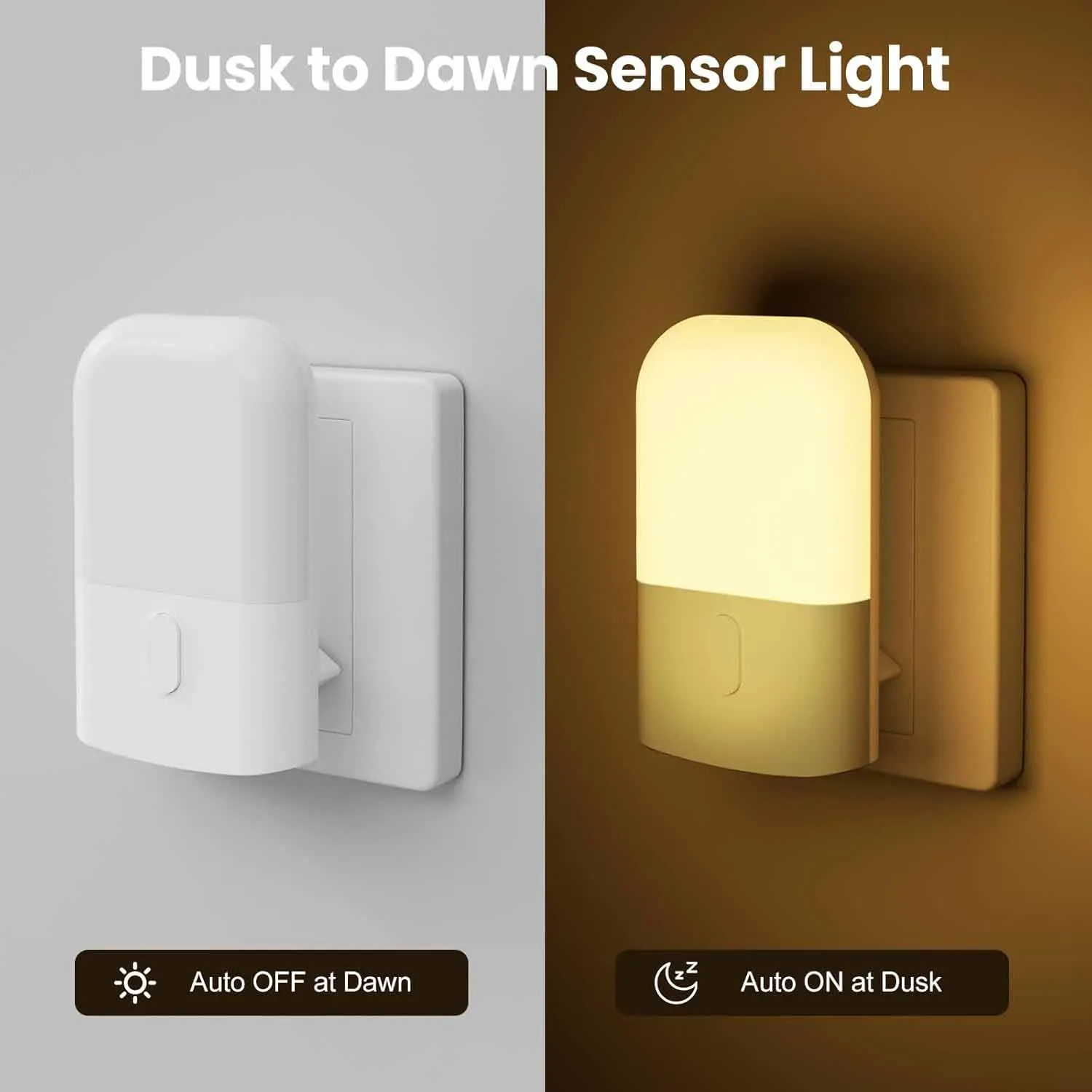 Night Lights Plug into Wall, LED Night Light with Light Sensor, Adjustable Brightness, Warm White 2700K Night Light Night Lights Plug into Wall, LED Night Light with Light Sensor, Adjustable Brightness, Warm White 2700K Night Light - Image 2