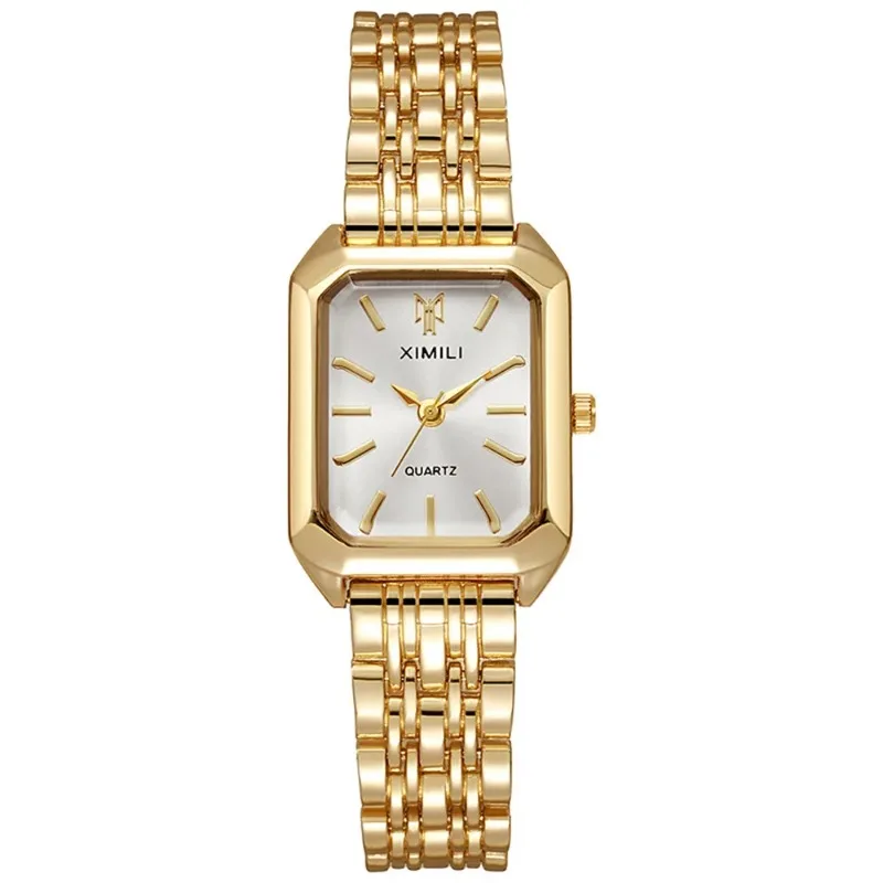 2026 Fashion Women's Quartz Watch Simple Square Silver Gold Gold Plated Women's Watch Corporate Alloy Folding Clock Holiday Gift 2026 Fashion Women's Quartz Watch Simple Square Silver Gold Gold Plated Women's Watch Corporate Alloy Folding Clock Holiday Gift