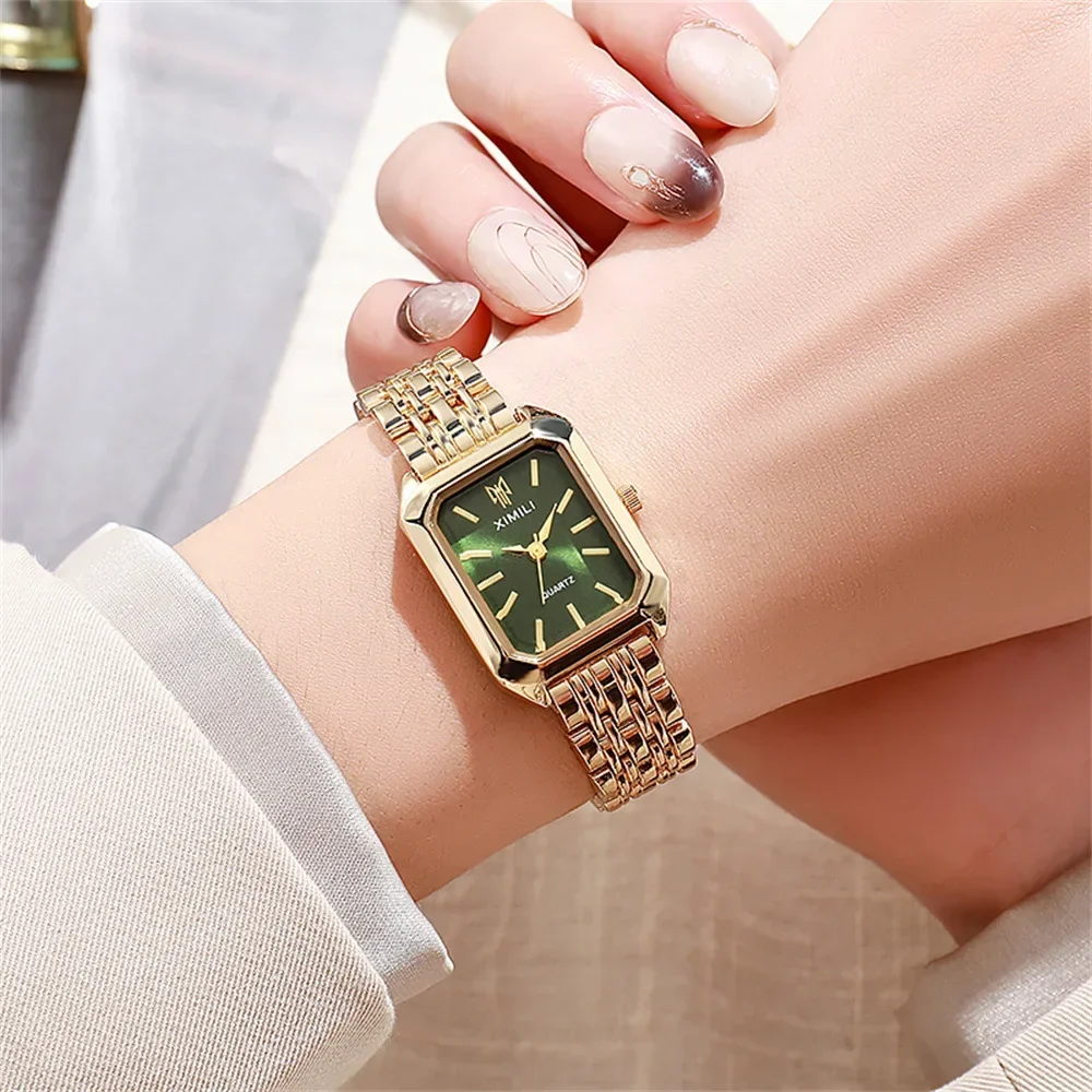 2026 Fashion Women's Quartz Watch Simple Square Silver Gold Gold Plated Women's Watch Corporate Alloy Folding Clock Holiday Gift 2026 Fashion Women's Quartz Watch Simple Square Silver Gold Gold Plated Women's Watch Corporate Alloy Folding Clock Holiday Gift - Image 13