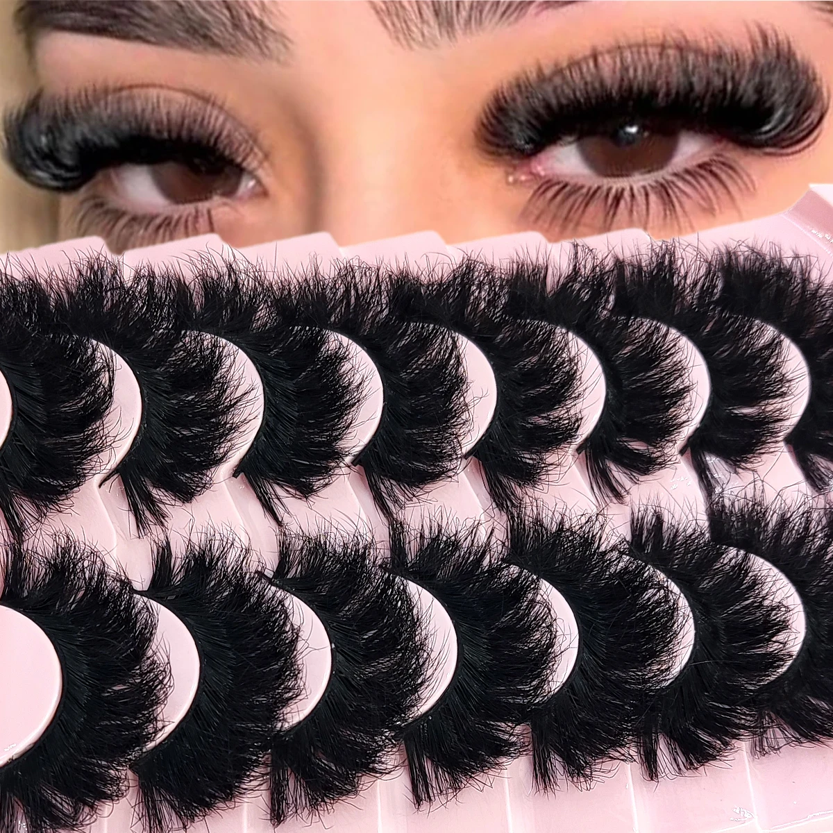 HBZGTLAD 5/8 Pairs of Natural Russian Striped Mink Lashes 3D False Lashes Volume Wavy False Lashes Eyelash Extensions Makeup HBZGTLAD 5/8 Pairs of Natural Russian Striped Mink Lashes 3D False Lashes Volume Wavy False Lashes Eyelash Extensions Makeup - Image 20