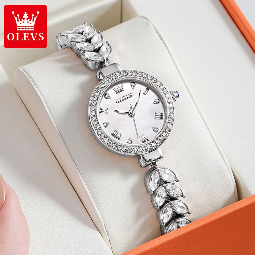 OLEVS 9971 Top Brand Women's Quartz Watches Diamond Bezel Luminous Waterproof Elegant Fashion Dress Wristwatch For Lady OLEVS 9971 Top Brand Women's Quartz Watches Diamond Bezel Luminous Waterproof Elegant Fashion Dress Wristwatch For Lady - Image 13