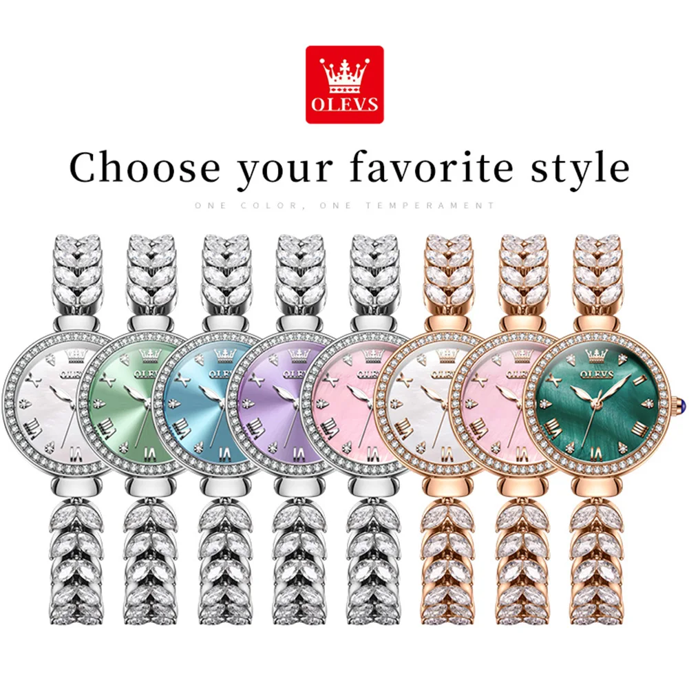 OLEVS 9971 Top Brand Women's Quartz Watches Diamond Bezel Luminous Waterproof Elegant Fashion Dress Wristwatch For Lady OLEVS 9971 Top Brand Women's Quartz Watches Diamond Bezel Luminous Waterproof Elegant Fashion Dress Wristwatch For Lady - Image 5