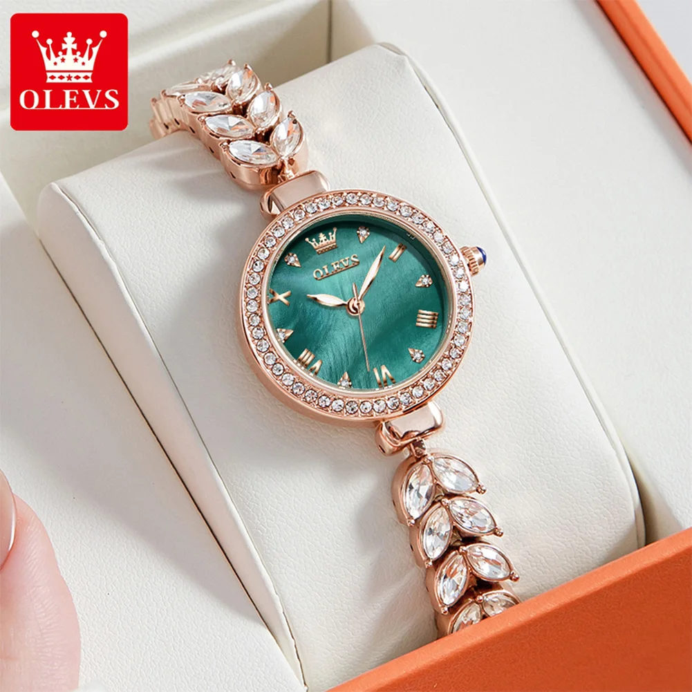 OLEVS 9971 Top Brand Women's Quartz Watches Diamond Bezel Luminous Waterproof Elegant Fashion Dress Wristwatch For Lady OLEVS 9971 Top Brand Women's Quartz Watches Diamond Bezel Luminous Waterproof Elegant Fashion Dress Wristwatch For Lady - Image 7