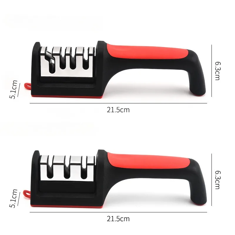 3/4 Segment Knife Sharpener Kitchen Multifunctional Handheld Fast Sharpening Stone Three-stage Cutting Knife Kitchen Supplies 3/4 Segment Knife Sharpener Kitchen Multifunctional Handheld Fast Sharpening Stone Three-stage Cutting Knife Kitchen Supplies - Image 6