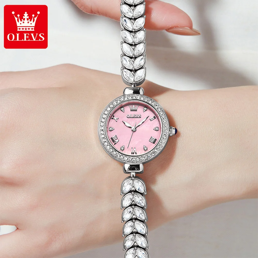 OLEVS 9971 Top Brand Women's Quartz Watches Diamond Bezel Luminous Waterproof Elegant Fashion Dress Wristwatch For Lady OLEVS 9971 Top Brand Women's Quartz Watches Diamond Bezel Luminous Waterproof Elegant Fashion Dress Wristwatch For Lady - Image 2