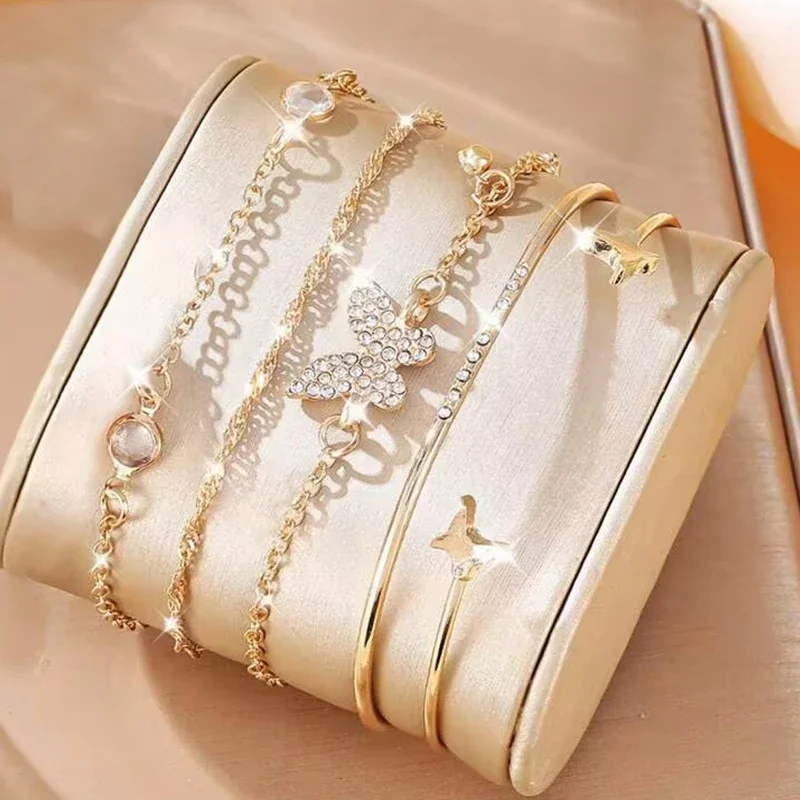 Silver Color Stainless Steel Colorfast Bracelets Skyful Star Bracelet Set for Women Fashion Light Luxury Jewelry Gifts Wholesale Silver Color Stainless Steel Colorfast Bracelets Skyful Star Bracelet Set for Women Fashion Light Luxury Jewelry Gifts Wholesale - Image 14