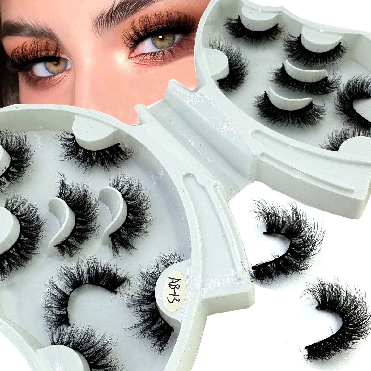 HBZGTLAD 5/8 Pairs of Natural Russian Striped Mink Lashes 3D False Lashes Volume Wavy False Lashes Eyelash Extensions Makeup HBZGTLAD 5/8 Pairs of Natural Russian Striped Mink Lashes 3D False Lashes Volume Wavy False Lashes Eyelash Extensions Makeup - Image 31