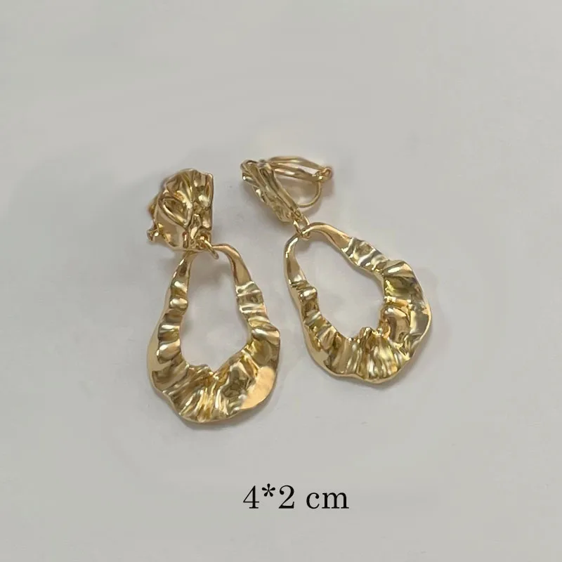 Trendy Korean Minimalist Statement Clip Earrings Jewelry Elegant Gold Color Goemtric Clip Earrings Without Piercing for Women Trendy Korean Minimalist Statement Clip Earrings Jewelry Elegant Gold Color Goemtric Clip Earrings Without Piercing for Women - Image 16