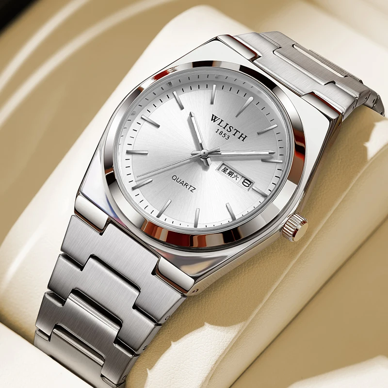 WLISTH Luxury Men Watch Waterproof Fashion Business Watch Stainless Steel Watch For Man Casual Quartz Watches Male Sport reloj WLISTH Luxury Men Watch Waterproof Fashion Business Watch Stainless Steel Watch For Man Casual Quartz Watches Male Sport reloj