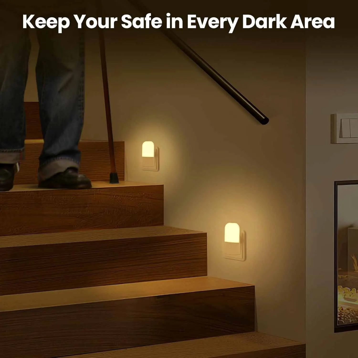 Night Lights Plug into Wall, LED Night Light with Light Sensor, Adjustable Brightness, Warm White 2700K Night Light Night Lights Plug into Wall, LED Night Light with Light Sensor, Adjustable Brightness, Warm White 2700K Night Light - Image 5