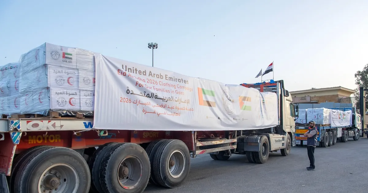 UAE Aid Convoys Deliver 930 Tonnes of Relief to Gaza Before Eid Al Adha