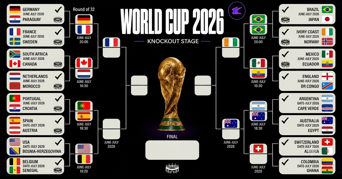 FIFA World Cup 2026 Round of 32 Schedule New Update