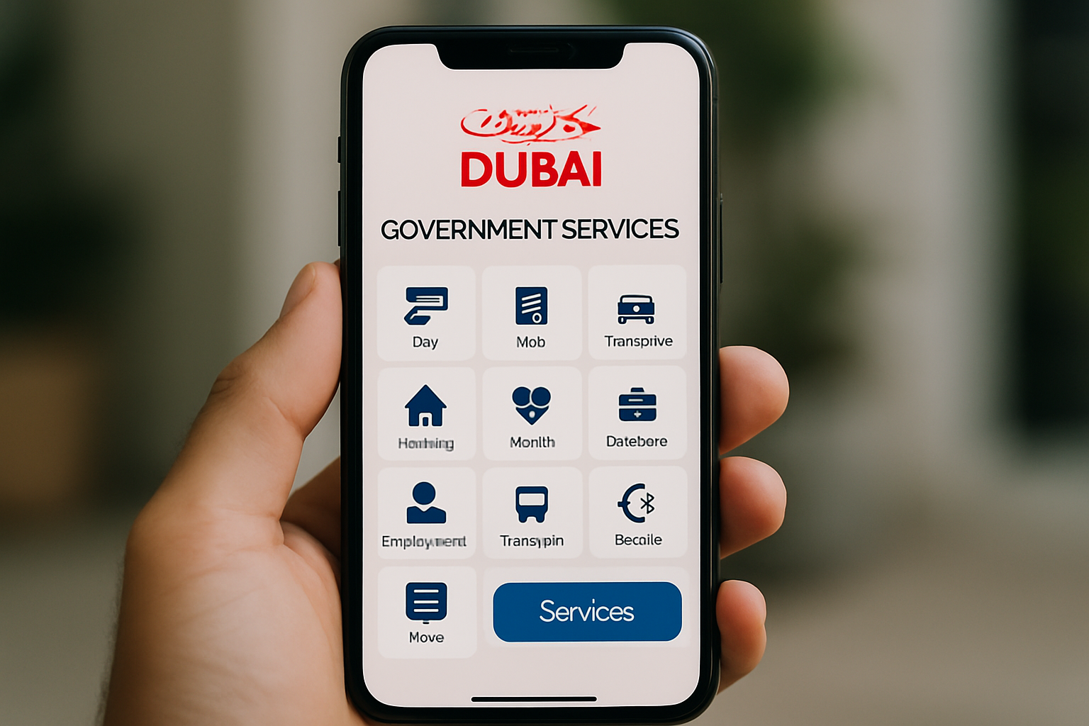 How to Check Visa Status in Dubai: A Complete Step-by-Step Guide a mobile phone displaying the Dubai government services app